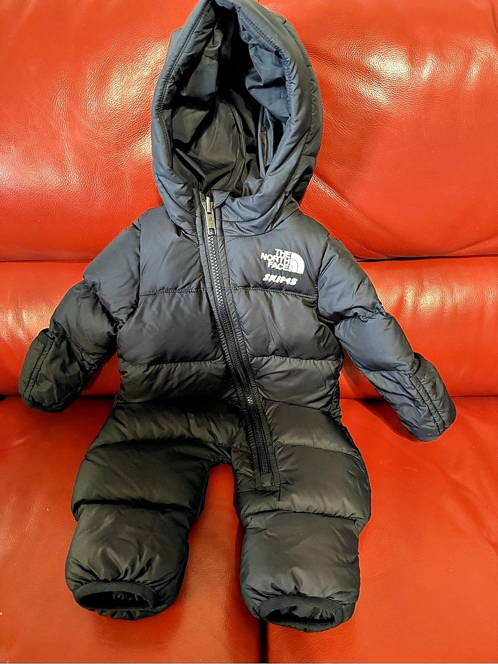 The North Face x SKIMS 1996 Nuptse Shell-Down Babysuit Black Hooded One-Piece